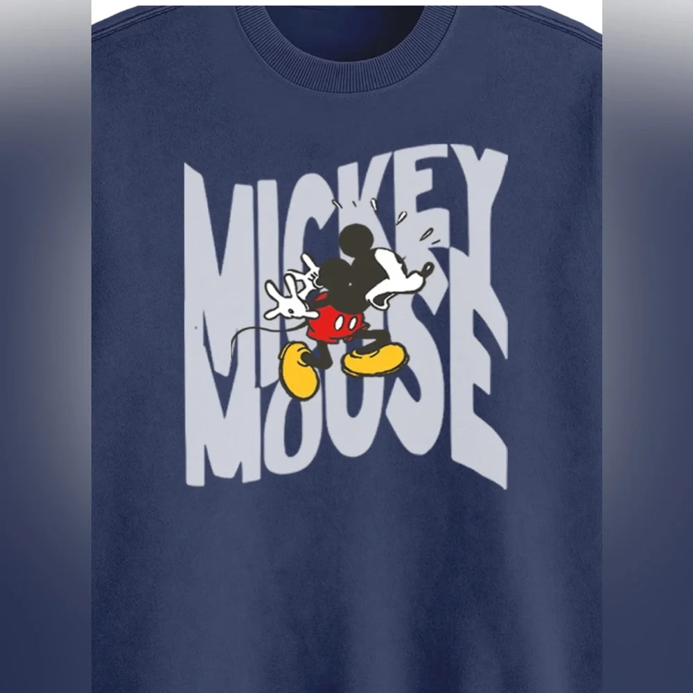 Mickey Mouse Men's and Big Men's Graphic Sweatshirt with Long Sleeves - Picture 2 of 4